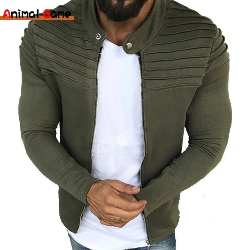 Herren Herbst Jacke Übergangsjacke Warme Sweatjacke Zipper Sweater Strickjacke