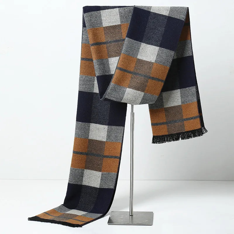 Herren Schal Winterschal Stola Schlauchschal Halstuch Wollschal Strickschal Loop