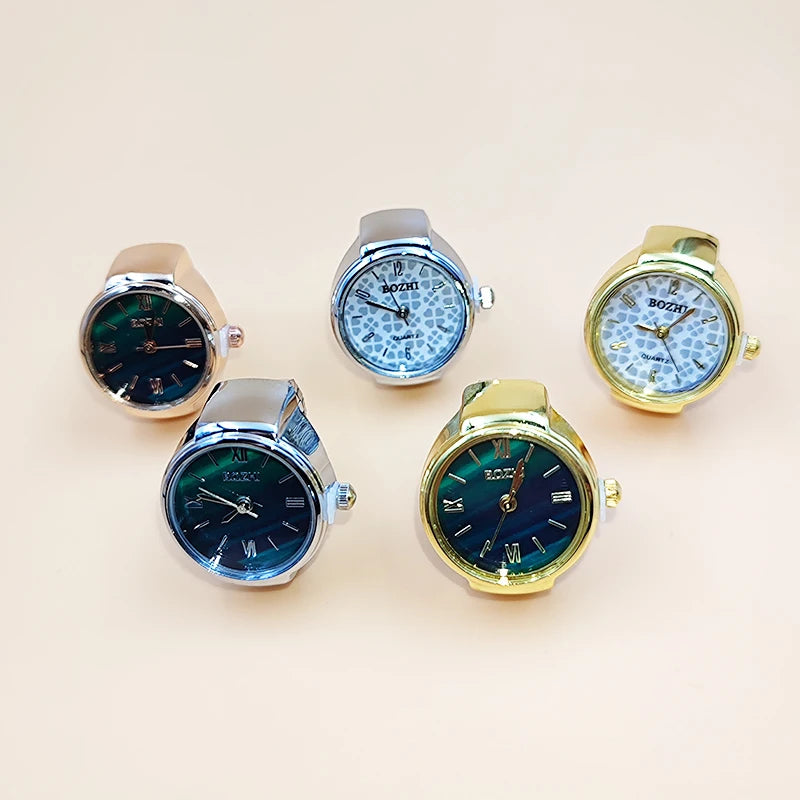 Fashion Fingeruhr Ringuhr Punk Finger Mini Uhr Quarzuhr Ring Herren Damen