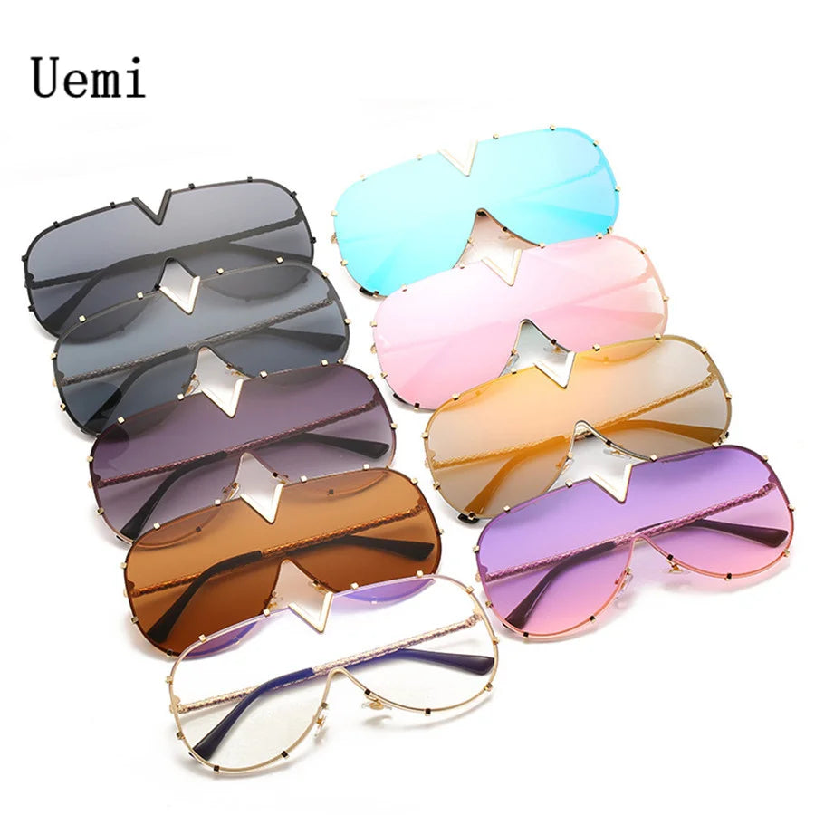Damen Sonnenbrille Designer Luxus Brille Quadratische Gläser Vintage UV400