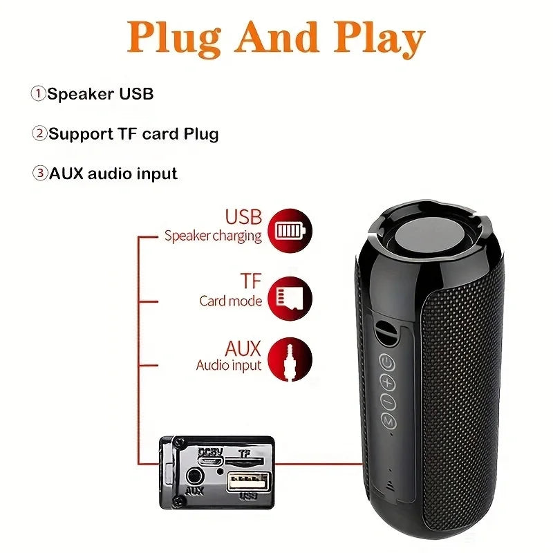 Tragbare bluetooth Lautsprecher 360° Stereo Subwoofer Radio Wireless