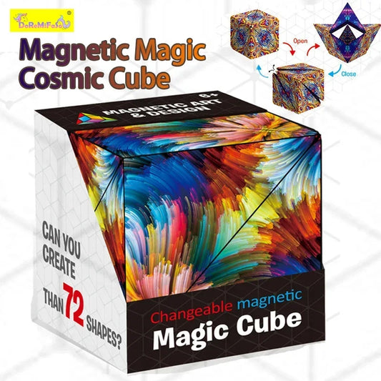 Zauberwürfel Anti Stress Spielzeug magnetischer 3D Drehwürfel Magischer Würfel
