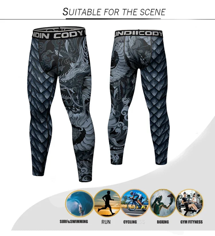 Herren Leggings Sporthose Jogginghose Trainingshose Lauf Hose Kompressionshose