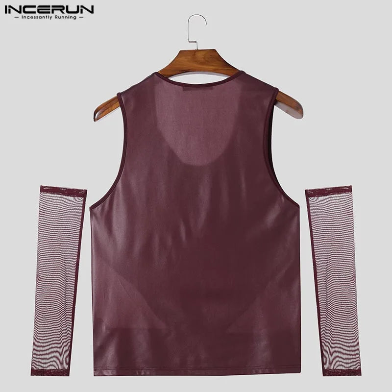 Fetisch Fashion Männer Oberteil Sexy Shirt Herren Body Hemd Transparent Clubwear