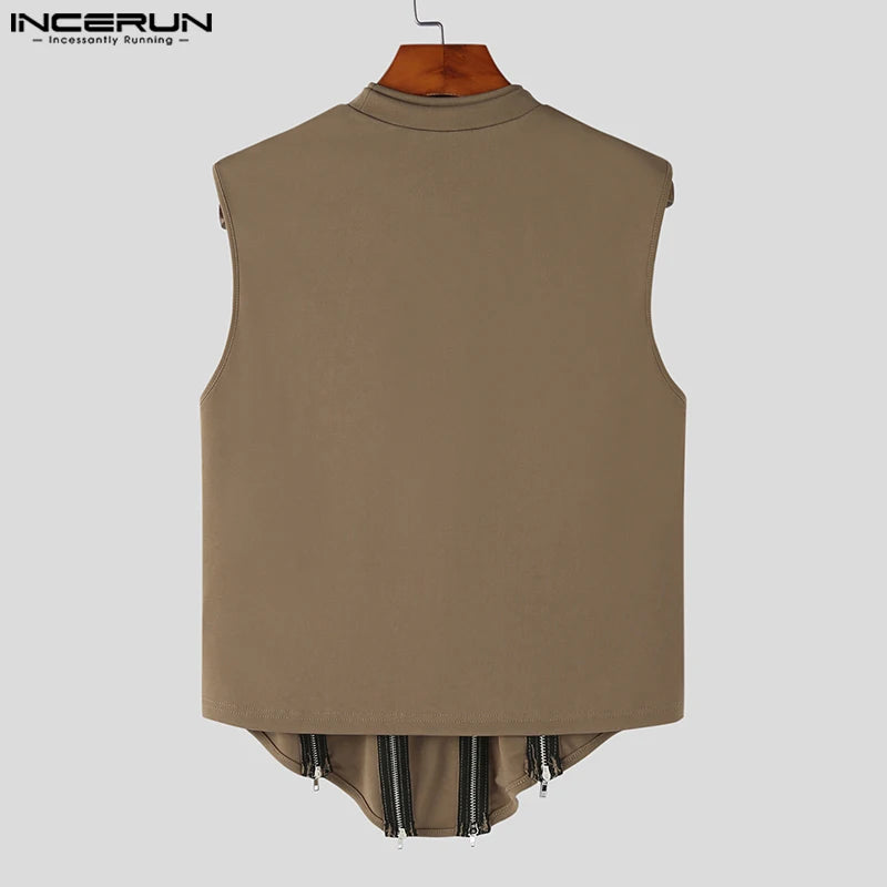Fetisch Fashion Männer Sexy Bodysuits Herren Body Shirts Hemd Tank Tops Zipper