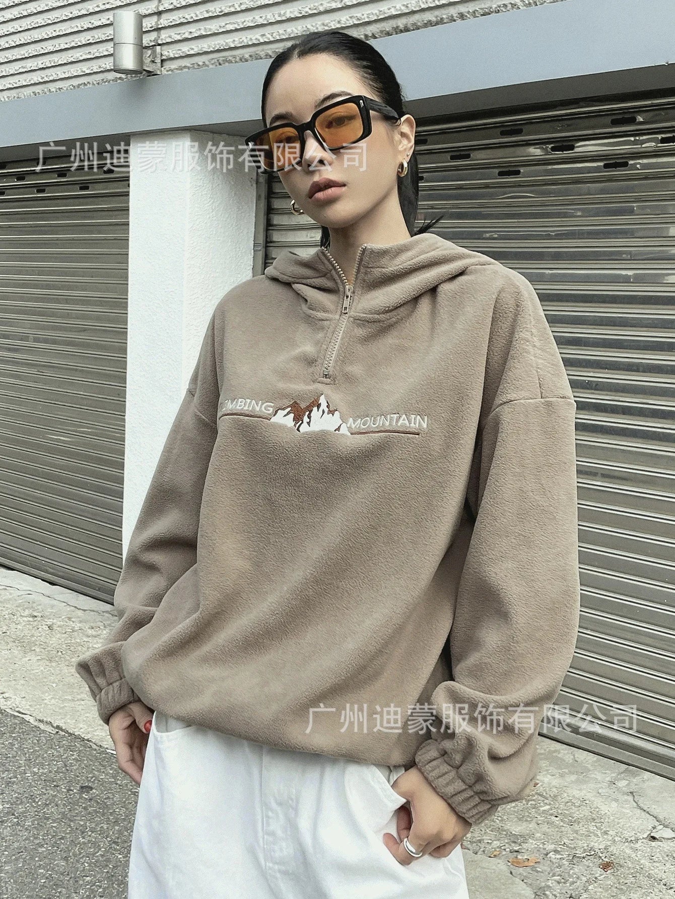 Kapuzenpullover Sweatshirt Hoodie Pulli Damen Kapuzenpulli Shirt Hoody Zip-up