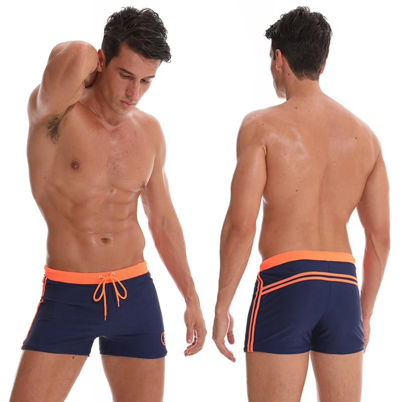 Heiße Badebekleidung Herren Atmungsaktive Badeanzüge Mann Badehose Boxershorts Sunga Badeanzüge Maillot De Bain Strandshorts