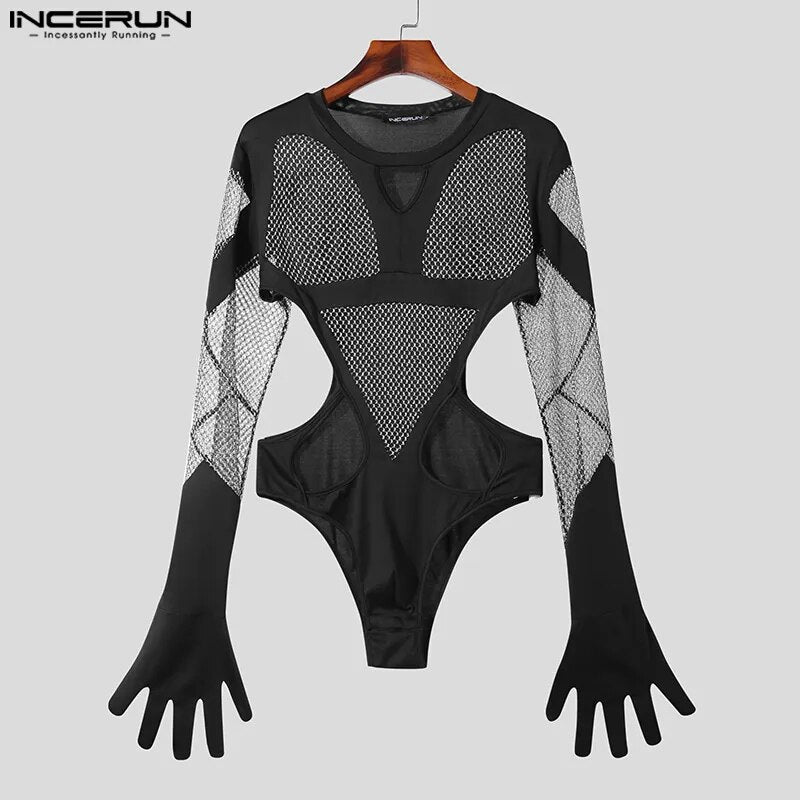 Fetisch Fashion Männer Sexy Bodysuits Herren Body Shirts Hemd Transparent Club