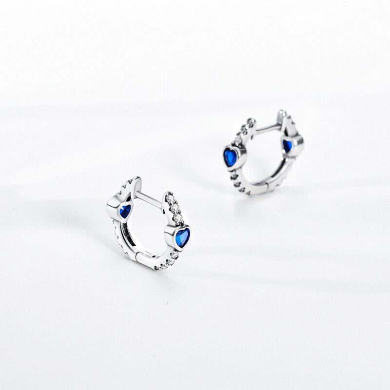 1 Paar Creolen aus 925 sterling Silber Ohrringe Ohrschmuck Zirkonia Ohrstecker