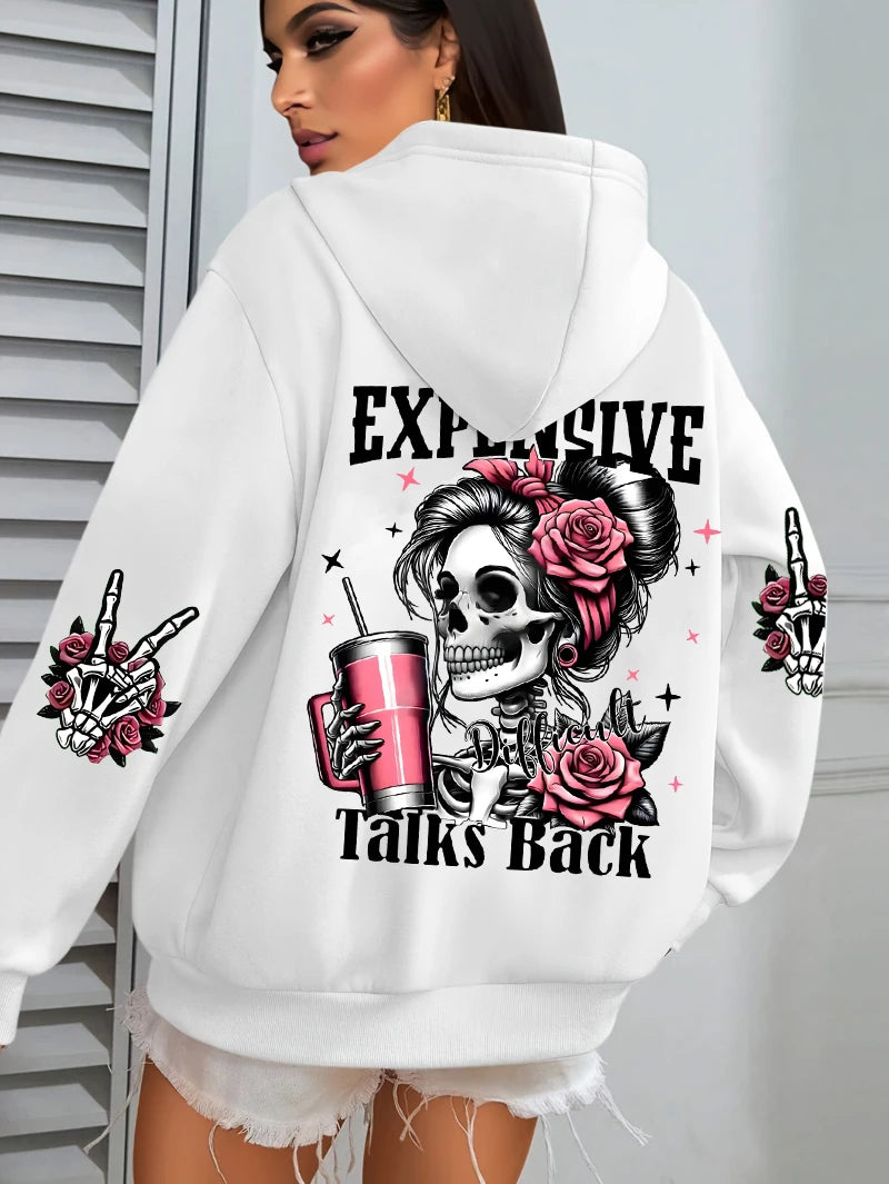 Punk Kapuzenpullover Sweatshirt Fleece Hoodie Pulli Damen Kapuzenpulli Shirt