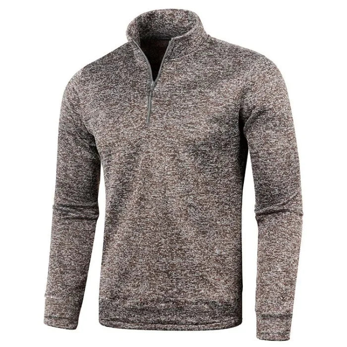Herren Pullover Sweatshirt Troyer Pulli Sweater Stehkragen Zipper Langarmpulli