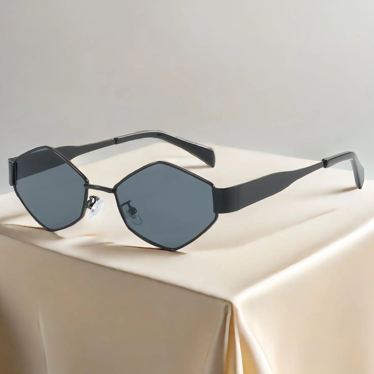 Damen Sonnenbrille Designer Luxus Brille Hexagon Gläser Vintage Piloten-Brille