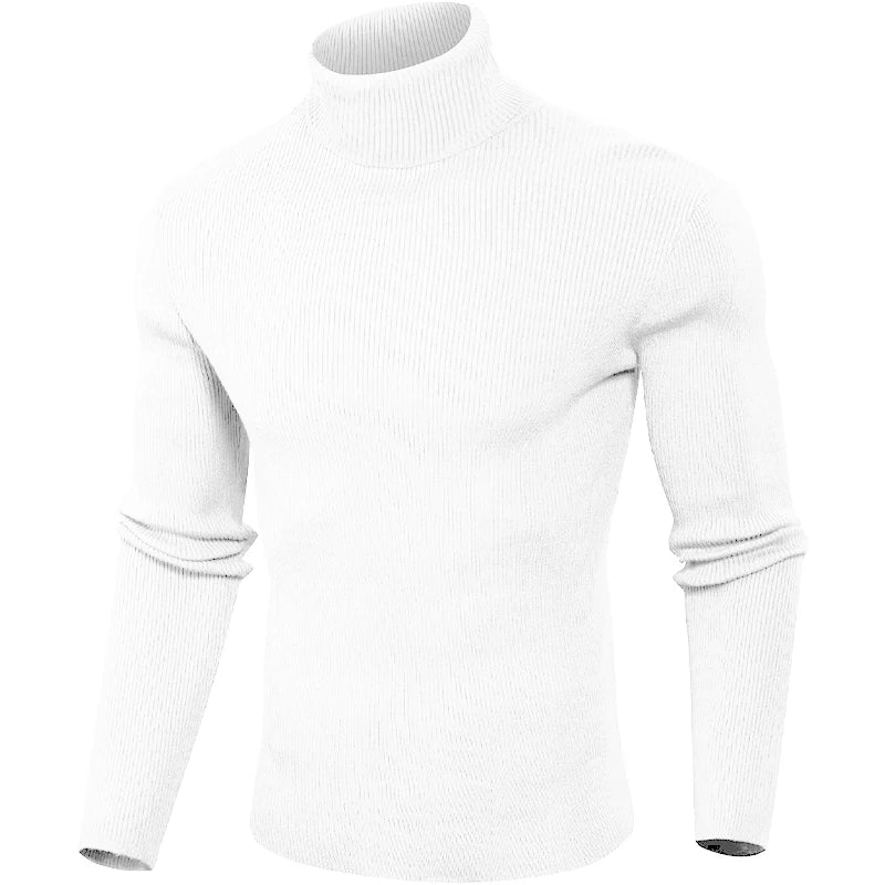 Herren Rollkragen Pullover Sweatshirt Leichter Pulli Sweater Shirt Langarmshirt