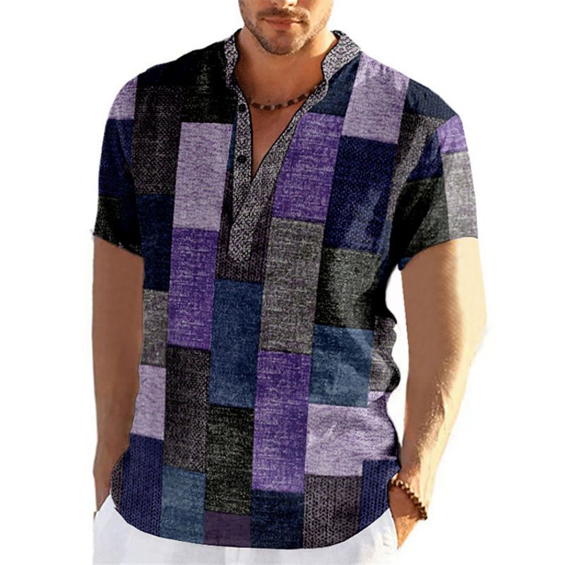 Herren Poloshirt POLO Shirt Zip Kontrast Kragen Kurzarm Slim Fit Hemd Polohemd Neu