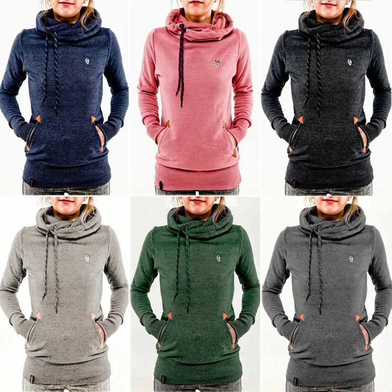 Damen Pullover Kapuzenpullover Sweatjacke Sweatshirt Hoodie Jacke Pulli Kapuze