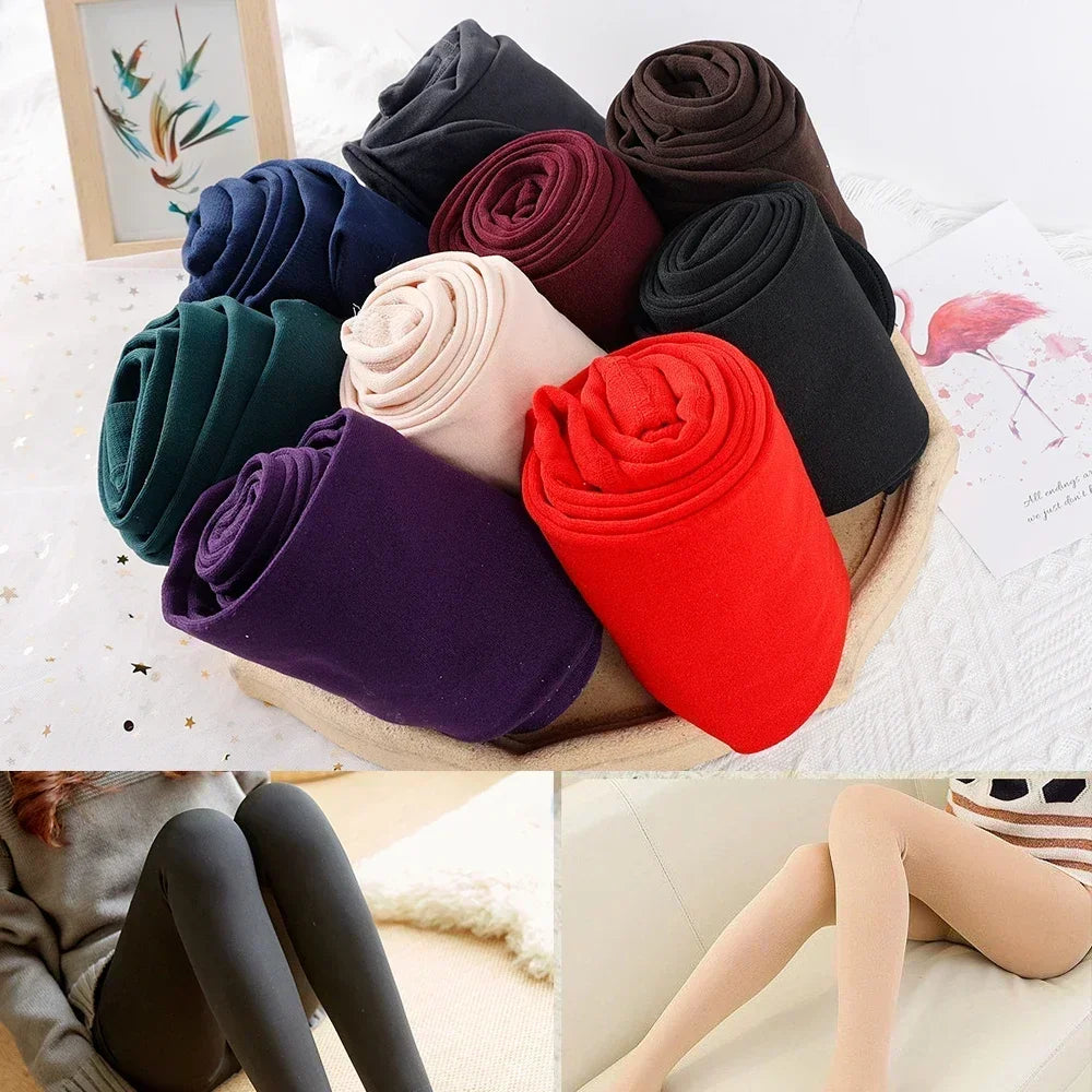 Frauen Winter Strumpfhose Hose Warm Thermohose Innenfleece Blickdichte Leggins