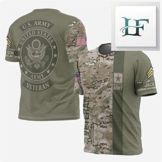 Maglietta mimetica da uomo dell'esercito americano T-Shirt Manica Corta Camicia