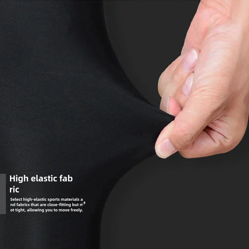Pantaloni a Compressione da Uomo Leggings Calcio Corsa Palestra Leggins Calza
