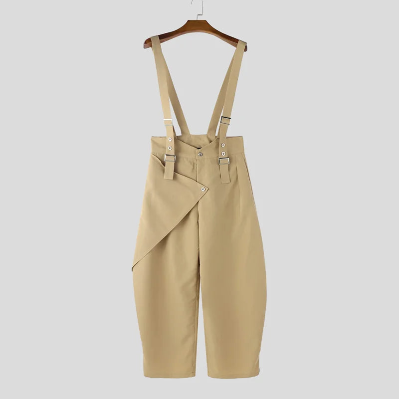 Männer Latzhose Hose Harems Pumphosen Pluderhosen Jogger Overalls Streetwear