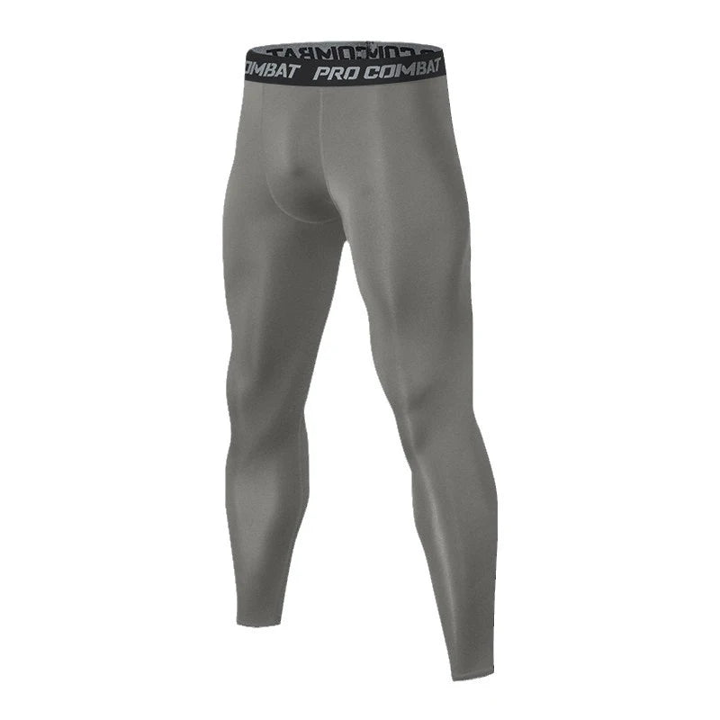 Pantaloni a Compressione da Uomo Leggings Calcio Corsa Palestra Leggins Calza