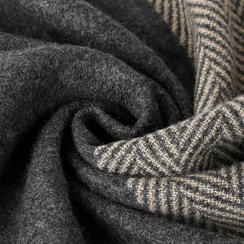 Herren Schal Winterschal Stola Schlauchschal Halstuch Wollschal Strickschal Loop