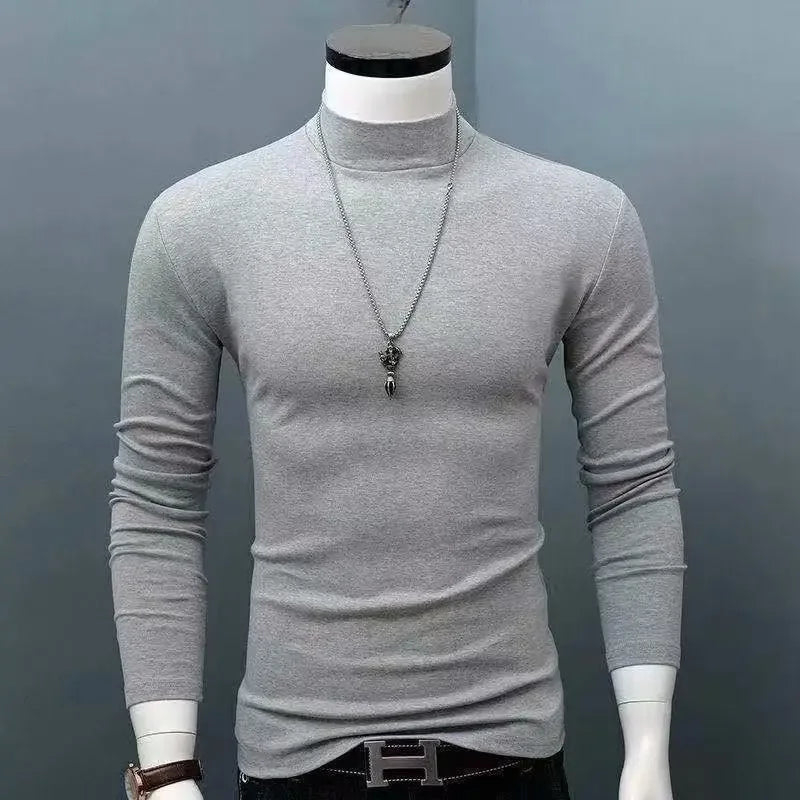 Herren Rollkragen Pullover Sweatshirt Leichter Pulli Sweater Shirt Langarmshirt