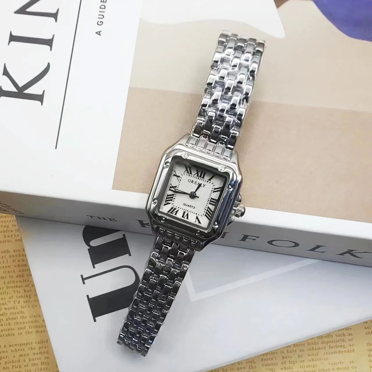Damen Armbanduhr Quarzuhr Luxus Quartz Armband Uhr Chronograph Business Damenuhr