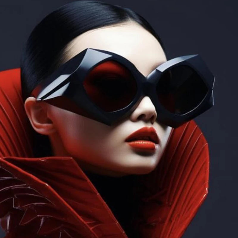 Occhiali da sole ovali oversize per donna e uomo Fotocromatici Polarizzati UV400