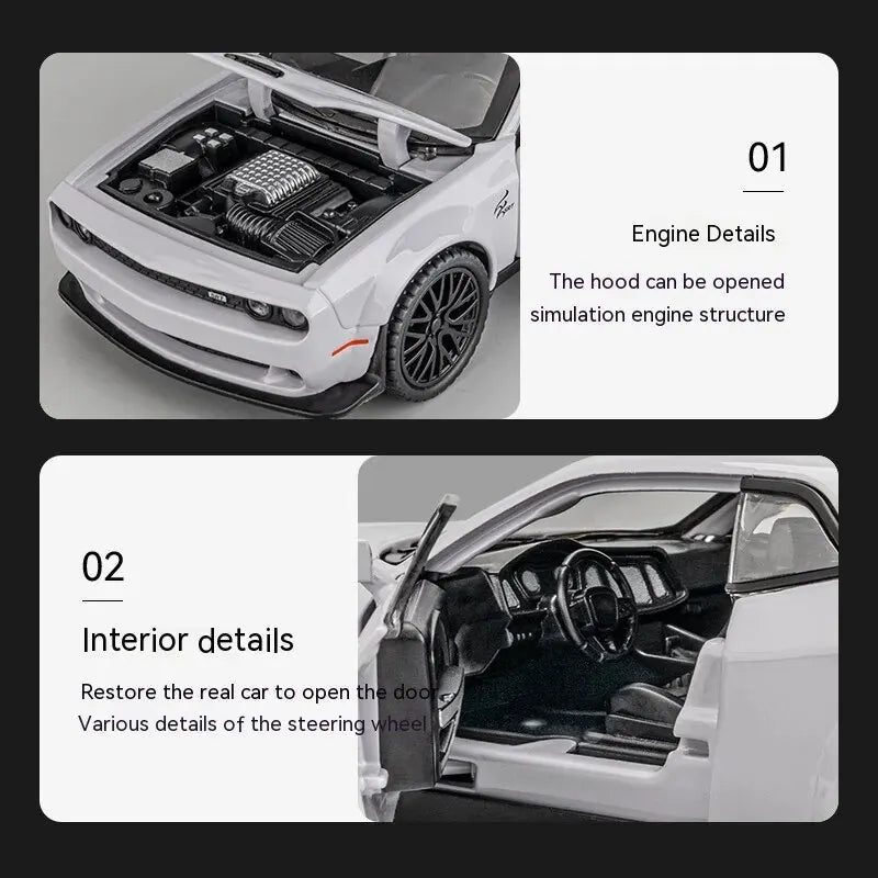 1:32 Modellauto Dodge Challenger Metall Spielzeug Kinder Automodell Geschenk