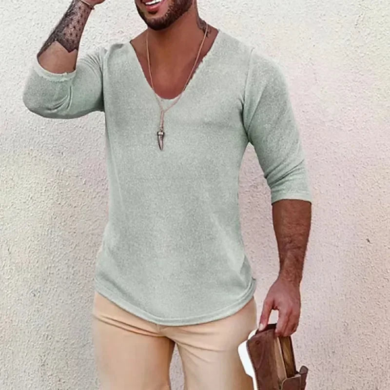 Herren Pullover Sweatshirt Leichter Pulli Sweater Langarm Shirt Strickpullover
