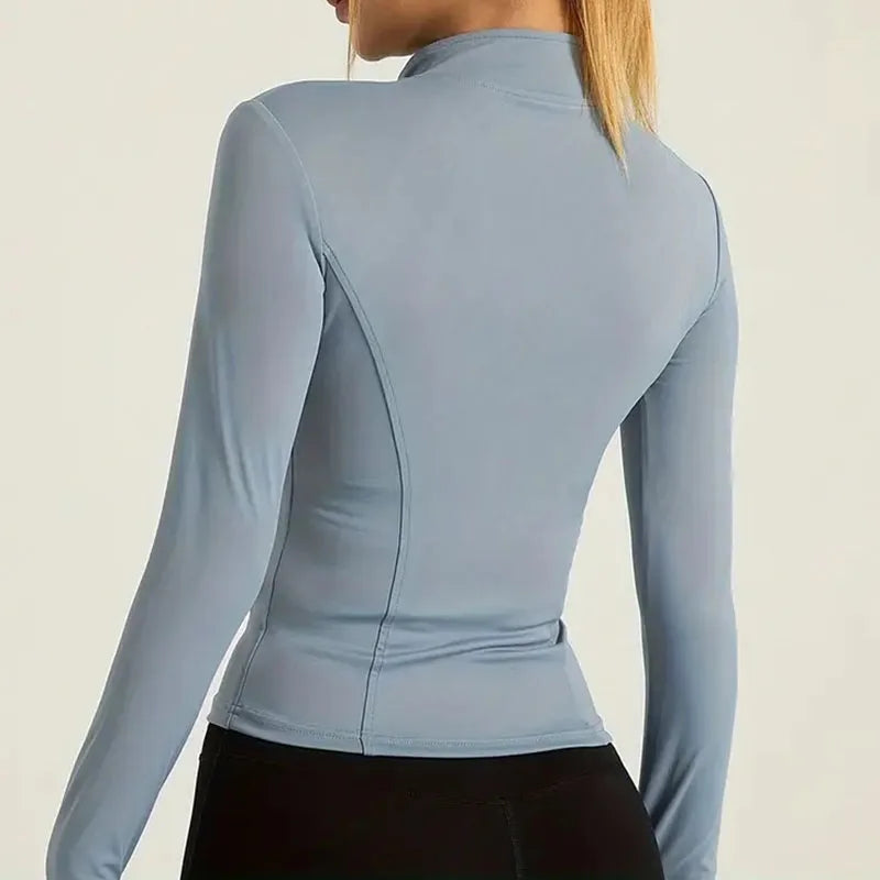 Felpa Donna Giacca Sportiva Con Zip Tuta Maniche Lunghe Cappuccio Maglia Shirt