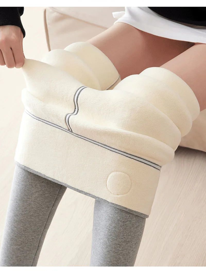 Frauen Hose Winter Leggins Warm Thermohose Innenfleece Leggings Strumpfhose