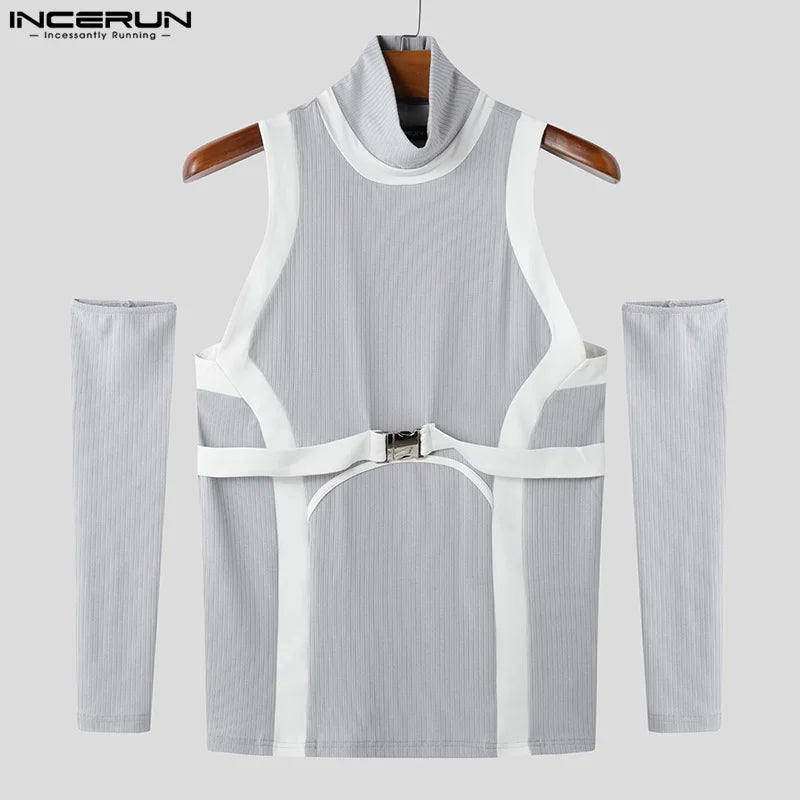 Fetisch Fashion Männer Oberteil Sexy Shirt Herren Body Hemd Transparent Clubwear