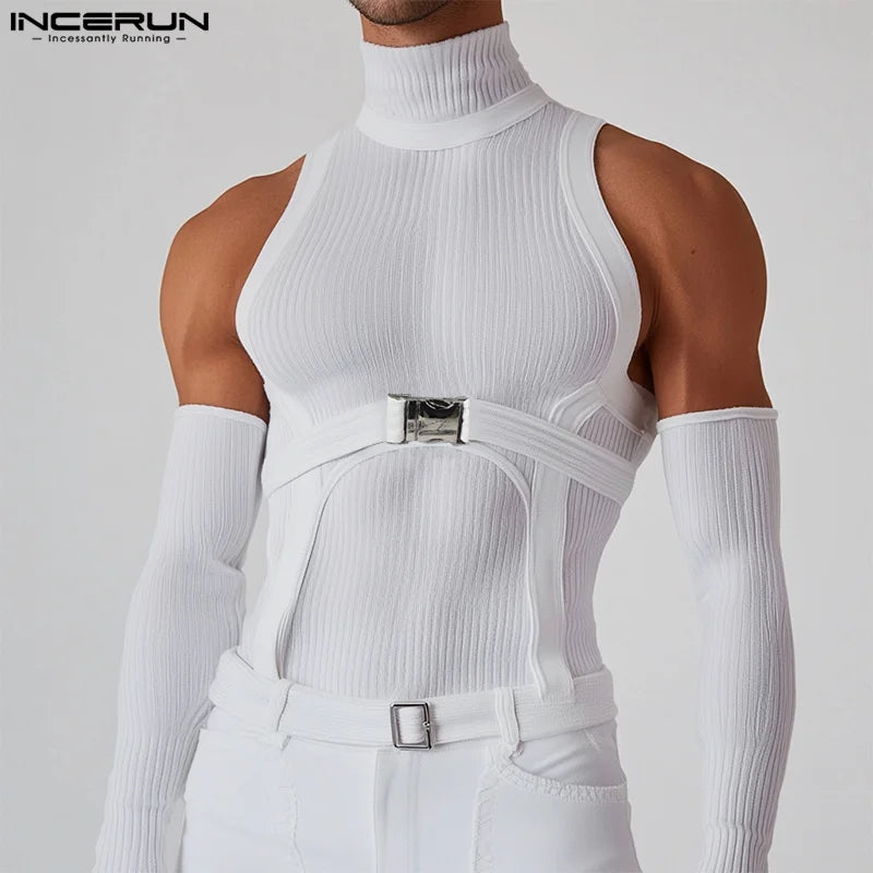 Fetisch Fashion Männer Oberteil Sexy Shirt Herren Body Hemd Transparent Clubwear
