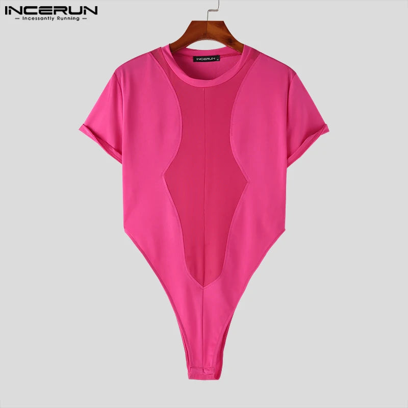 Fetisch Fashion Männer Sexy Bodysuits Herren Body Shirts Hemd Transparent Club