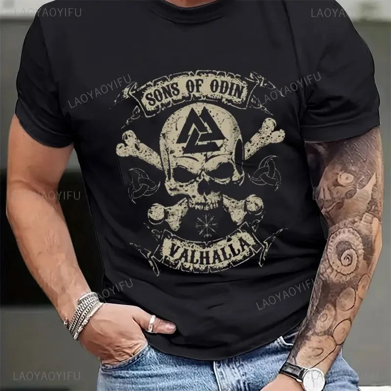 Herren T-Shirt Sons of Odin Rundhals Unisex Sommer Fashion Streetwear Shirt Top