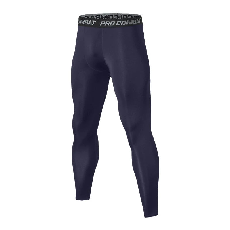 Pantaloni a Compressione da Uomo Leggings Calcio Corsa Palestra Leggins Calza