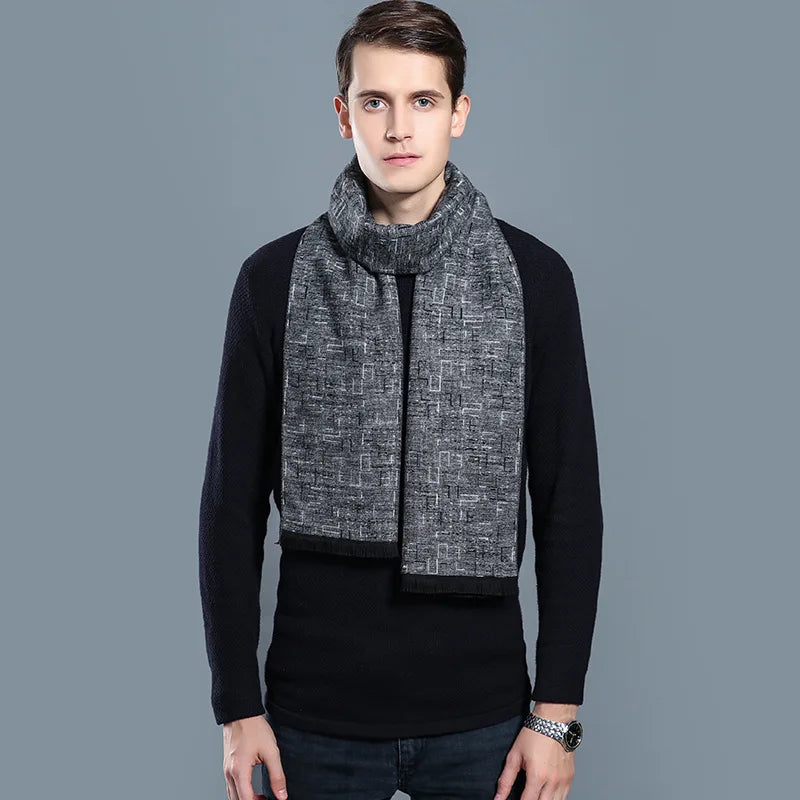 Herren Schal Winterschal Stola Schlauchschal Halstuch Wollschal Strickschal Loop