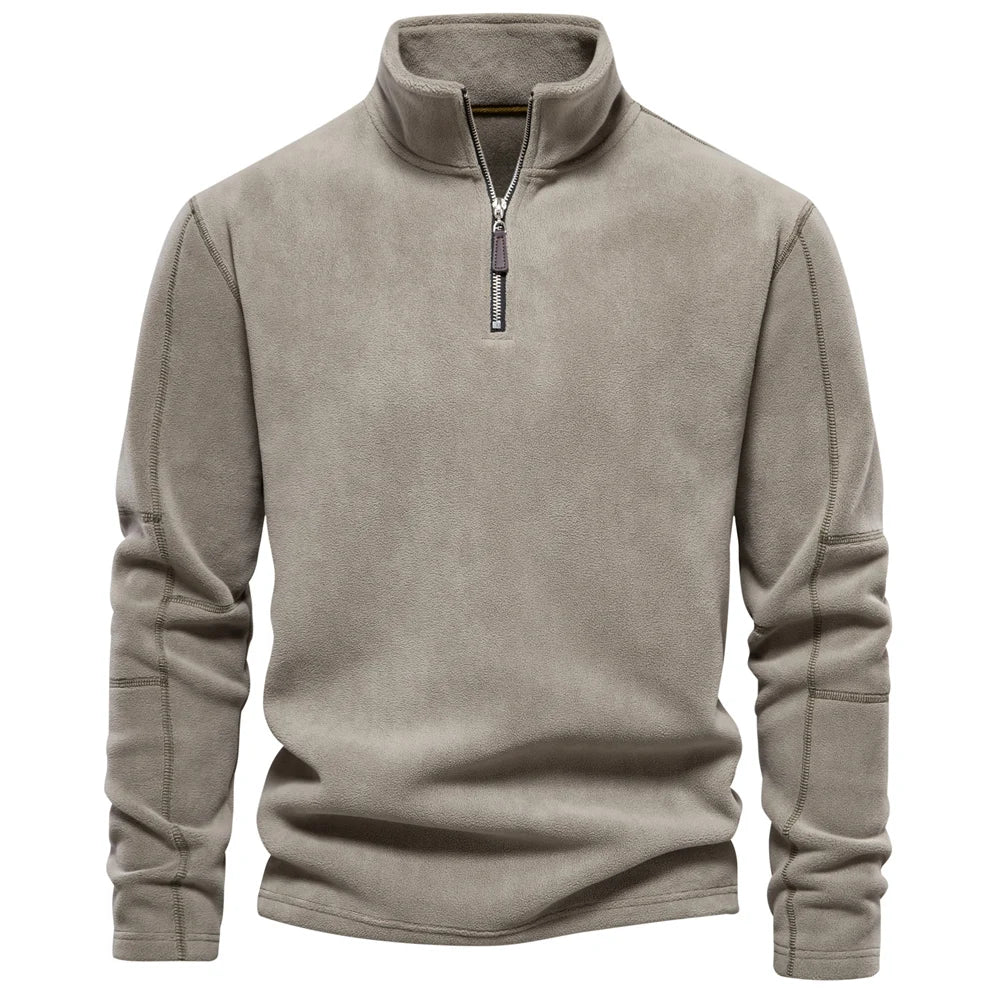 Herren Pullover Sweatshirt Troyer Pulli Sweater Stehkragen Zipper Langarmpulli