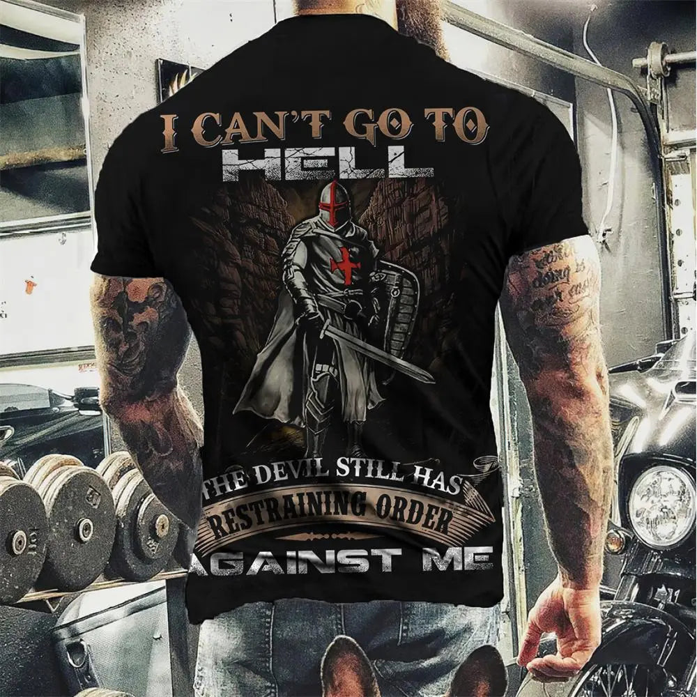 Herren Fashion Vintage 3D T-Shirt Rundhals Unisex Sommer Sparta Streetwear