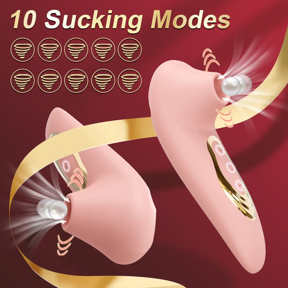 Silikon Dildo G-Punkt Saug Vibrator 10 modi Sexspielzeug für Frauen Klitoris