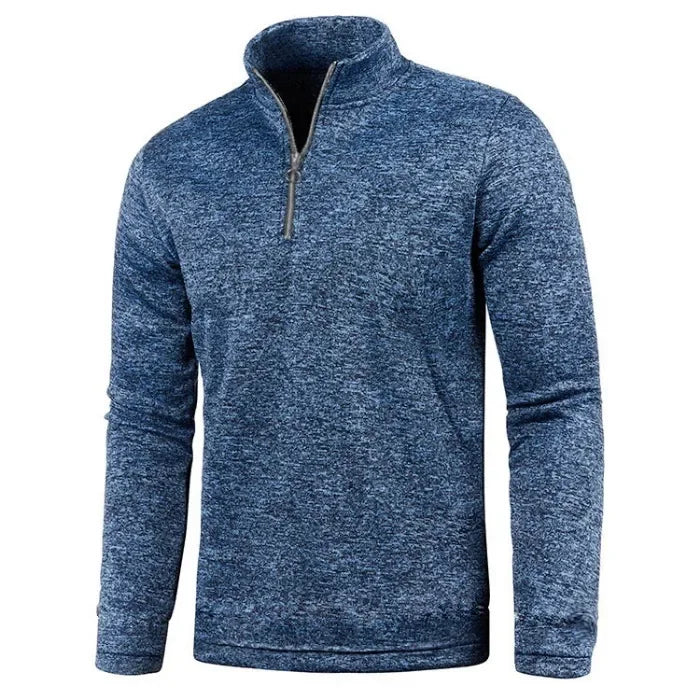 Herren Pullover Sweatshirt Troyer Pulli Sweater Stehkragen Zipper Langarmpulli