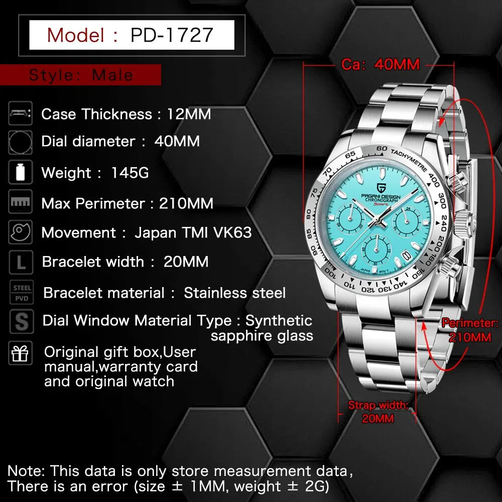 Herren Armbanduhr Silber Gold Edelstahl Fashion Quarz Uhr Chronograph Business