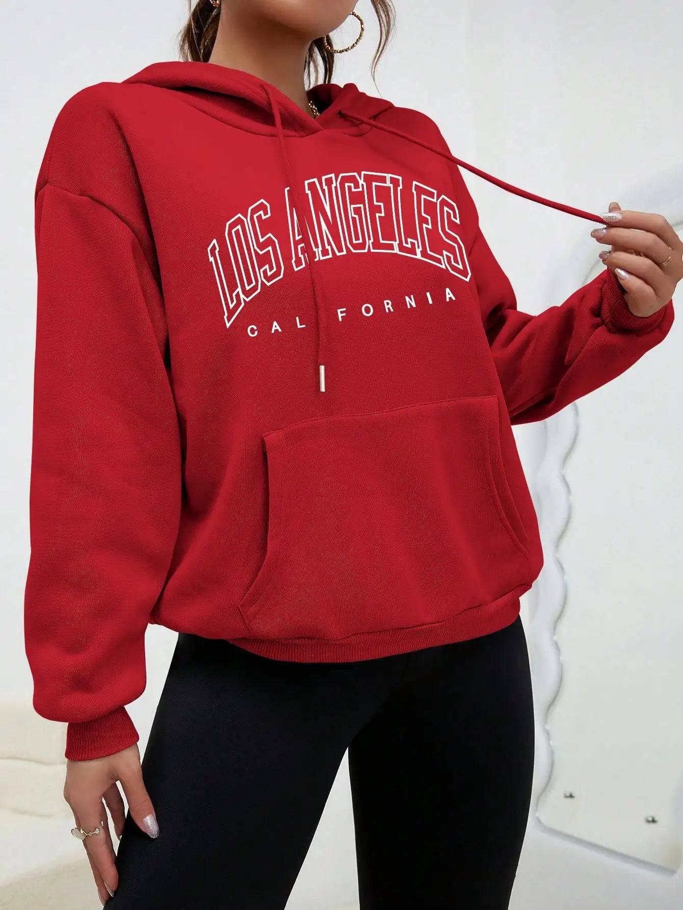 Los Angeles Kapuzenpullover Sweatshirt Hoodie Pulli Damen Kapuzenpulli Shirt
