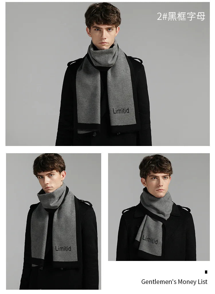 Herren Schal Winterschal Stola Schlauchschal Halstuch Wollschal Strickschal Loop