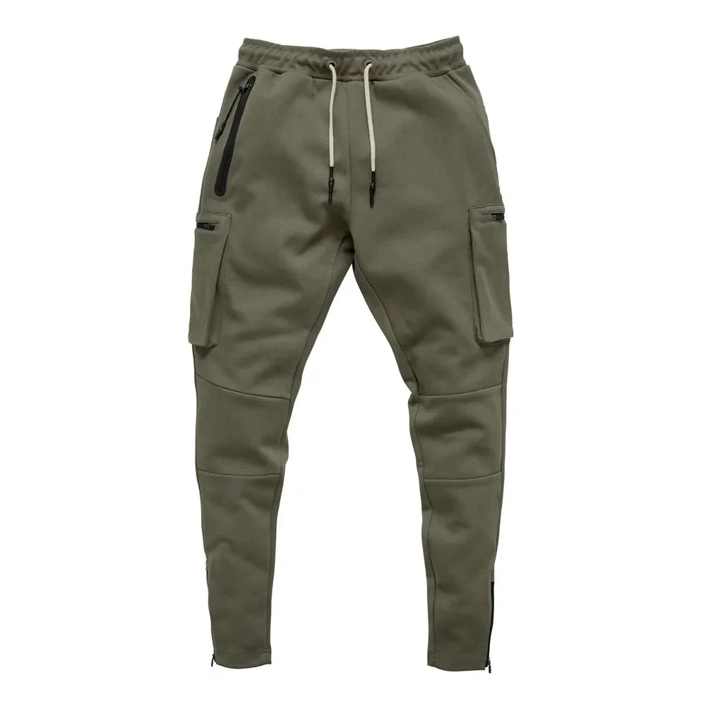 Herren Sporthose Jogger Jogginghose Sweatpants Trainingshose Cargo Hose mit Zip