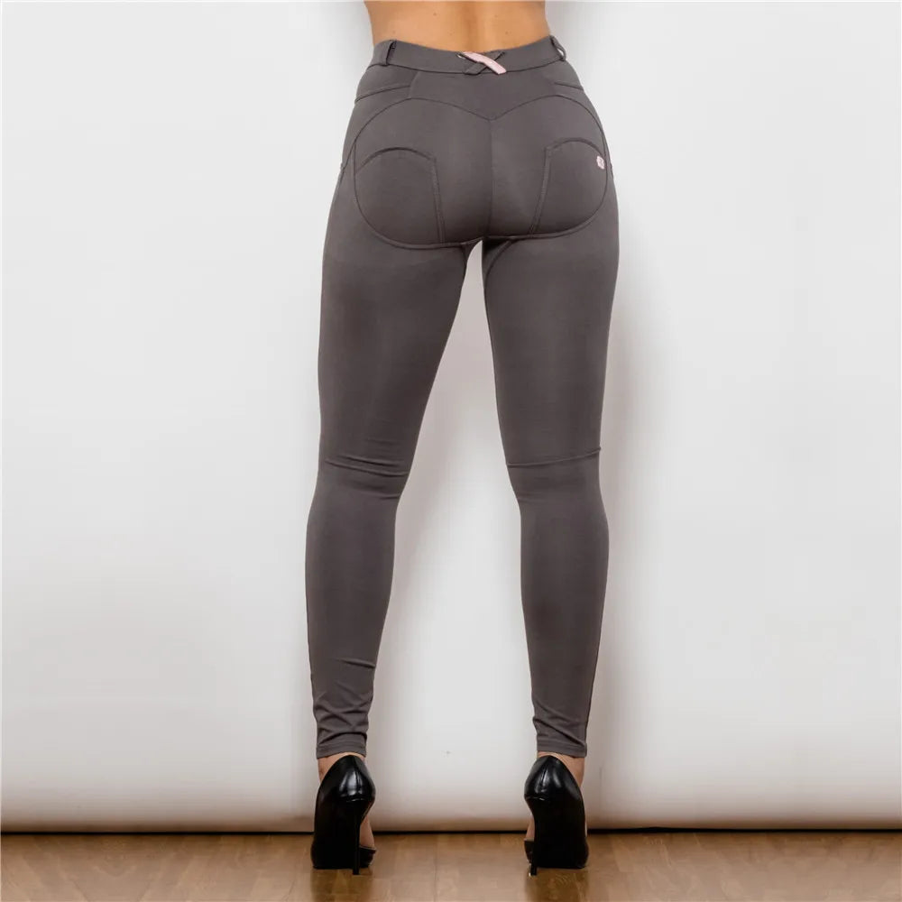 Damen Leggins Denim Look Leggings Sexy Push Up Jeans Hose Jeanshose Stretchhose