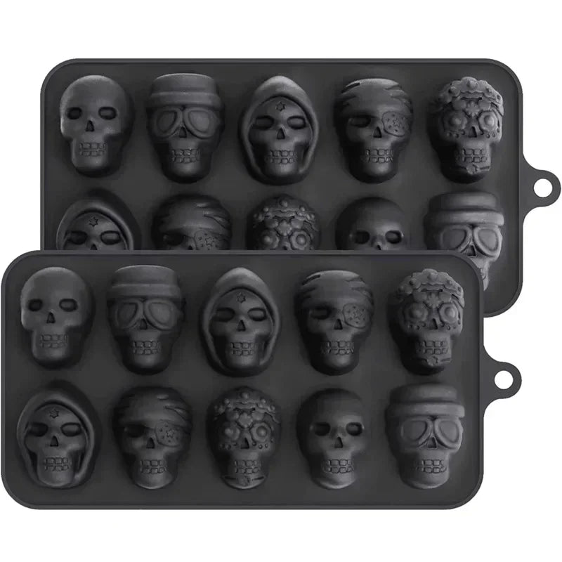 3D Silikon Eiswürfelform Schedel Skull Party Eiswürfel Cocktails Eiswürfelschale