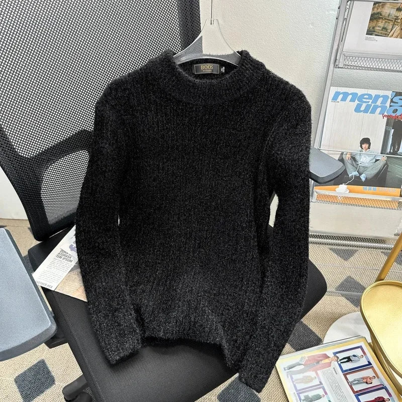 Herren Pullover Sweatshirt Leichter Pulli Sweater Langarm Shirt Strickpullover