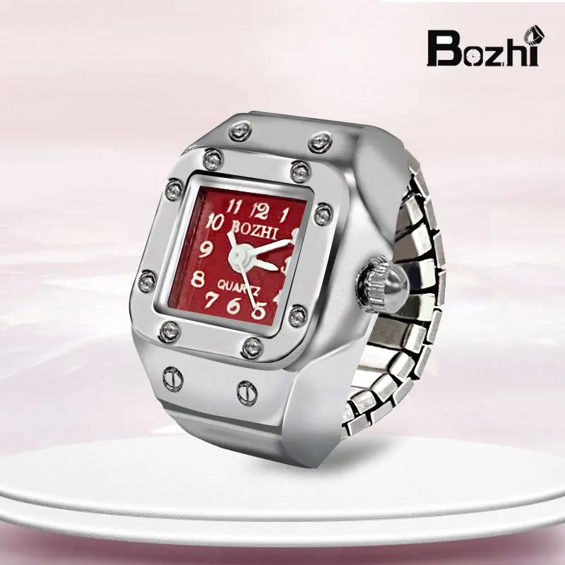 Fashion Fingeruhr Ringuhr Punk Finger Mini Uhr Quarzuhr Ring Herren Damen